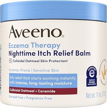 Aveeno Eczema Therapy Itch Relief Balm with Colloidal Oatmeal & Ceramide for Dry Itchy Skin, Non-Greasy, Steroid-, Fragrance- & Paraben-Free Moisturizing Skin Protectant Cream, 11 oz على Amazon.ae - متتبع الأسعار