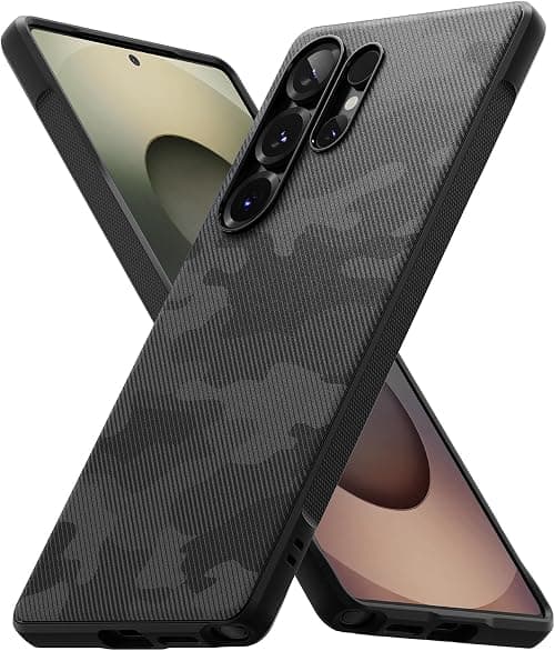 Ringke Onyx Compatible with Samsung Galaxy S25 Ultra Case Cover Rugged Flexible Durable Anti-Slip TPU Protection Shockproof S25 Ultra Back Cover - Camo Black على Amazon.ae - متتبع الأسعار