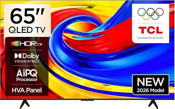 TCL 65T61D Television 65 Inch Smart TV 4K Premium QLED Colorful Quantum Crystal HDR 10+ Gaming Google TV, Dolby Vision Atmos, DTS Virtual:X, MEMC, Game Master with Slim Design (2026 Model) - متتبع أسعار Amazon.sa