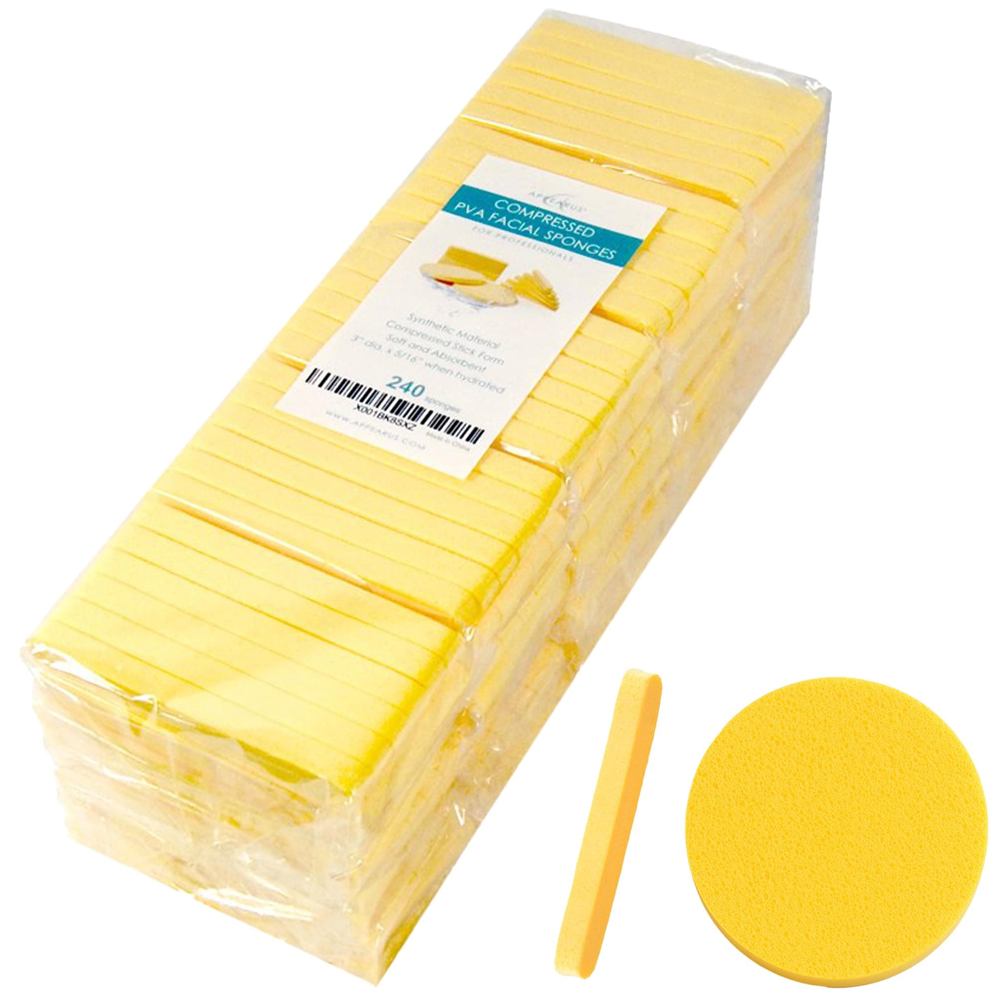 APPEARUS Facial Sponges - 240 Count - PVA Compressed Face Sponge for Face Wash Cleansing, Exfoliating, Mask, Makeup Removal on Amazon.ae - Price Tracker