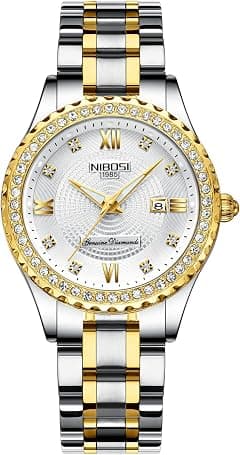 NIBOSI Women Watches Analogue Wrist Watches Watches for Women's &Girls&Miss&Ladies Rose Gold Dial Watch with Stylish Diamond Studded Watches - Amazon.sa Price Tracker