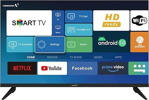 Videocon 32 Inch Edgeless Android 14 HD Ready Smart TV With Google Assistant, Google Play, & WiFi - E32EL1100 on Amazon.ae - Price Tracker