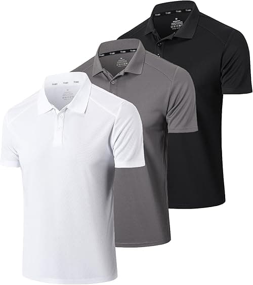3er Pack Polo Shirts for Men Quick-Dry Men's T-shirts Moisture Wicking Comfortable Golfshirt Tops,Tees on Amazon.ae - Price Tracker