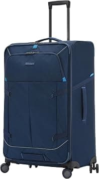 Spyder Freestyle Expandable Hardside Luggage Set with 360° Spinner Wheels, Navy, Large Checked, Softside on Amazon.ae - Price Tracker