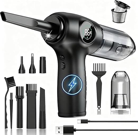 2 In 1Car Vacuum Cleaner,Portable Mini Cordless Vacuum Cleaner For Car,3 Gear Wireless Vacuum Cleaner For Sofa, Home,Pc, Keyboard on Amazon.ae - Price Tracker