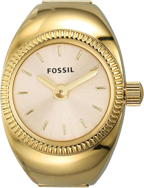 Fossil Ring Watch for Women, Quartz Two Hand Movement with Stainless Steel Strap on Amazon - Best Deal Finder