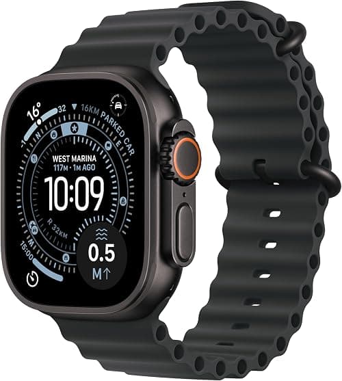 Apple Watch Ultra 3 GPS + Cellular 49mm Premium Running and Multisport Smartwatch with Rugged Black Titanium Case with Black Ocean Band. Advanced Health and Fitness Tracking on Amazon - Best Deal Finder
