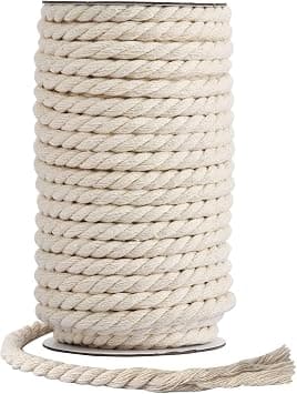 Macrame Cotton Cord, 3 Strands Natural Unbleached Craft Rope, High Strength Twisted Macrame Paracord, for Wall Hanging, DIY Craft, Plant Hangers, Knotting Decorative, 8mm*20 Yards, White on Amazon.ae - Price Tracker