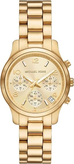 Michael Kors Runway Women's Watch, Stainless Steel Watch for Women with Steel, Ceramic or Silicone Band - متتبع أسعار Amazon.sa