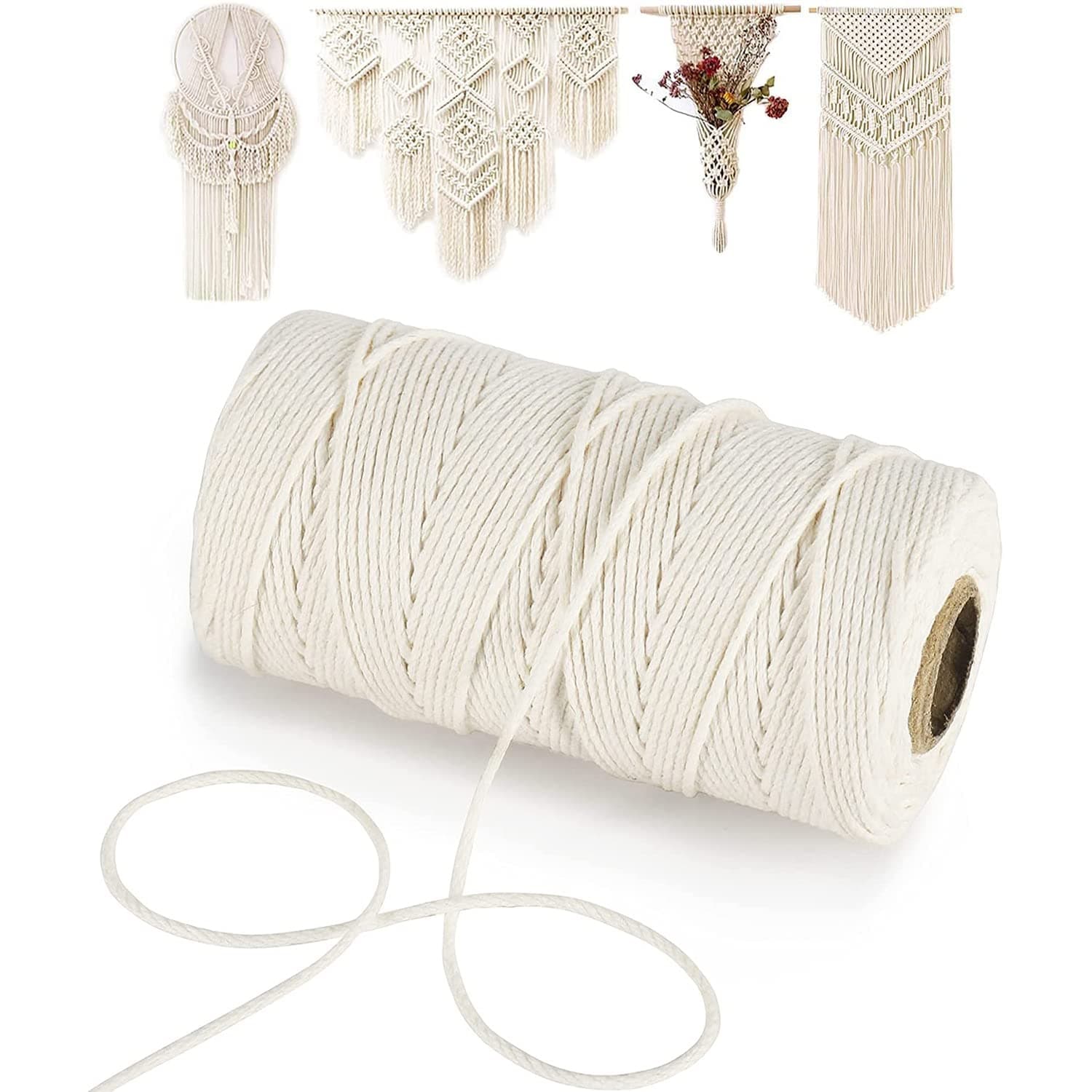 ECVV® 100 M Cooking Twine, Strong Food Safe Cotton Wraps String for Tying Meat, Baking, DIY Crafts, Gifts Making Sausage Packaging Decoration Macrame Cord Thickness 2MM on Amazon.ae - Price Tracker