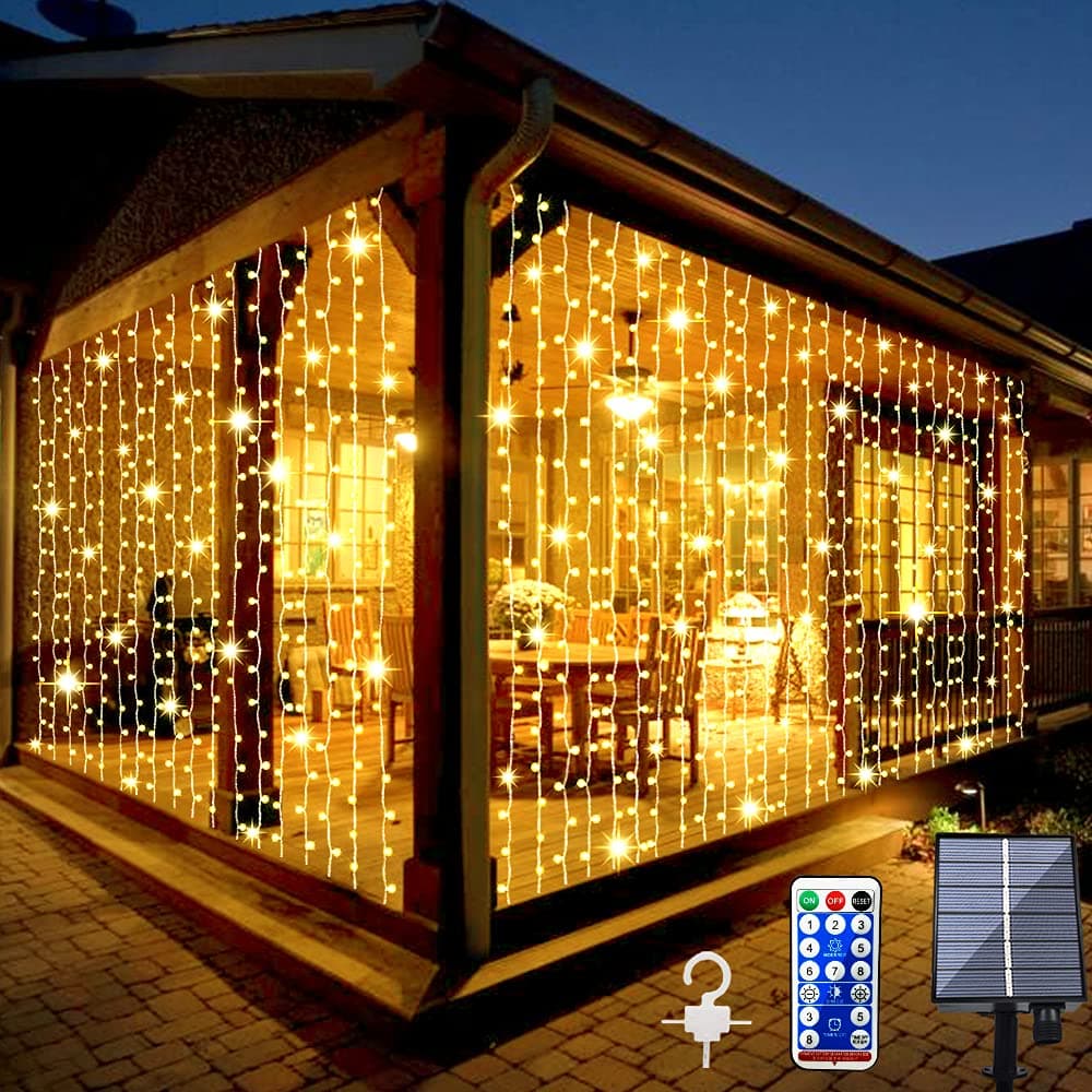 Whywhife Upgraded Outdoor Solar String Lights for the Garden with Remote Control, Waterproof, 300 LED Fairy Lights, 8 Modes, for Gazebo, Patio, Party, Festival, Wedding, Christmas Decoration on Amazon.ae - Price Tracker