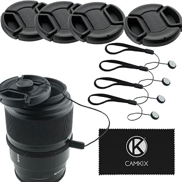 CamKix Lens Cap Bundle - 4 Snap-on Lens Caps for DSLR Cameras including Nikon, Canon, Sony - 4 Lens Cap Keepers / 1 CamKix Microfiber Cleaning Cloth included (52MM) on Amazon.ae - Price Tracker