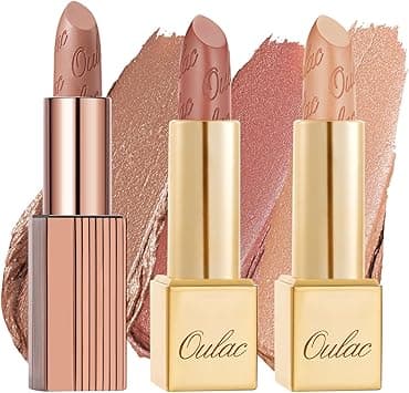 Oulac Nude Metallic Shine Lipstick Set, Matte Metallic Finish, Highly Pigmented and Moisturising Formula, Smooth and Grain-Free, Vegan 2 Pieces on Amazon.ae - Price Tracker