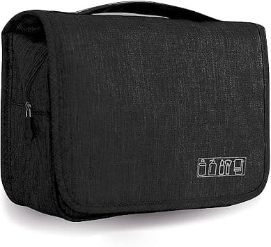 Goodern Hanging Travel Toiletry Bag Organizer Cosmetic Bag, Portable Makeup Bag for Women & Men with Strong Hook & Pockets Shaving Kit Bag,Waterproof Toiletries Storage Bag for Bathroom, black on Amazon - Best Deal Finder