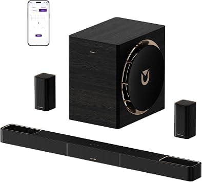 ULTIMEA 7.1.4ch Wireless Surround Sound System for TV, Soundbar for Smart TV with Dolby Atmos, Soundbar with Wireless Subwoofer, GaN Amplifier, 4K HDR Pass-Through, HDMI eARC, BT 5.4, Skywave X70 على Amazon.ae - متتبع الأسعار