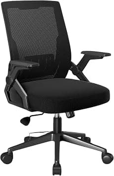 GTPLAYER Ergonomic Mid Back Home Office Desk Chair with Flip Up Armrests, Mesh Computer Study Chair with Lumbar Support, Swivel, Executive Back-Friendly Chair on Amazon.ae - Price Tracker