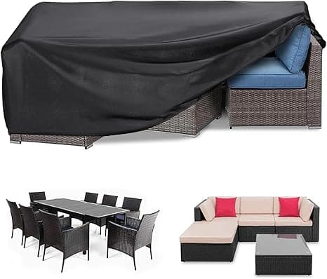 SKY-TOUCH Patio Furniture Cover 250x200cm, Garden Furniture Set Cover Waterproof, Outdoor Table and Chair Set Covers, Heavy Duty Oxford Fabric Furniture Covers Dust Proof Anti-UV on Amazon.ae - Price Tracker