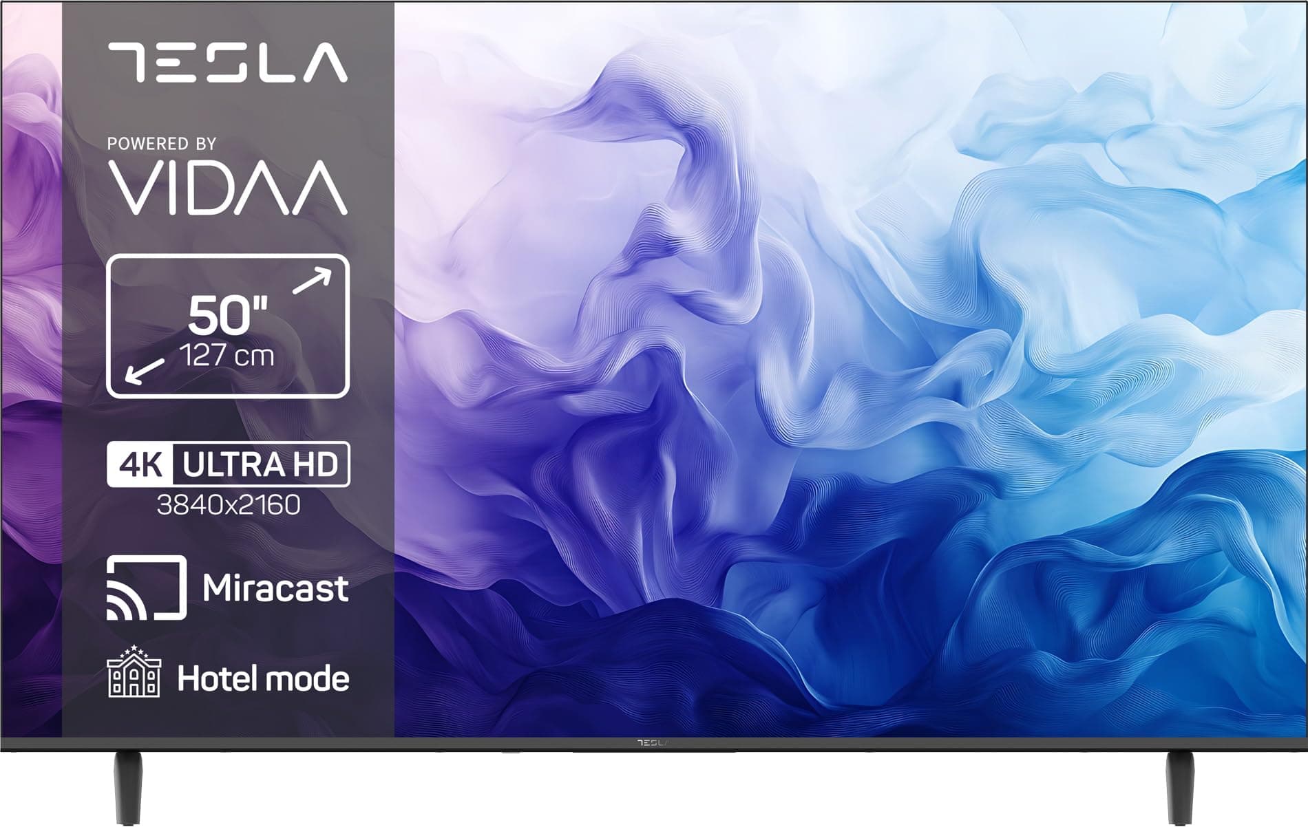 TESLA 50M345BUS Smart TV | Series 3 | 50 Inch | Vidaa OS | UHD Resolution | Miracast | Netflix | Disney+ | YouTube | 3 x HDMI | 2 x USB | 2x10W Box Speakers | Hotel Mode | Black | G plug on Amazon.ae - Price Tracker