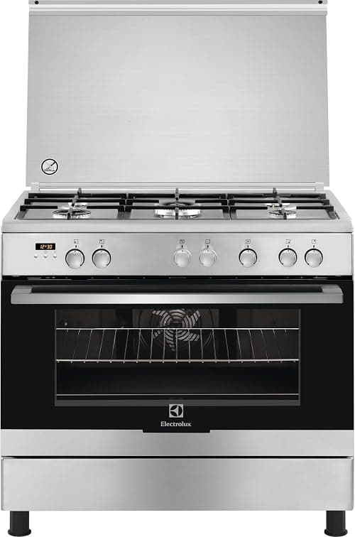 Electrolux 90x60cm Freestanding Cooker, Top Gas Hob & Bottom Electric Oven, 5 Gas Burners, XXL Fan Oven, Catalytic Self-Cleaning Coating, One-Hand Automatic Ignition, Thermocouple Safety, EKK925A0OX on Amazon.ae - Price Tracker