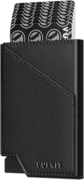 VULKIT Minimalist Slim Wallet for Men Pop Up Card Holder RFID Blocking for with Money Pocket Cash & Credit Cards Black on Amazon.ae - Price Tracker