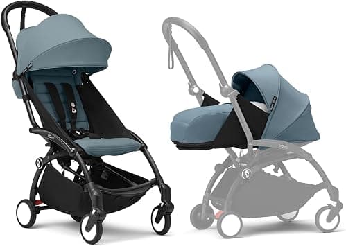 Stokke YOYO3 Stroller with Newborn Pack: Includes Black Chassis, Pack Color 6+ for YOYO (Aqua) and Newborn Pack 0+ (Aqua) - Amazon.sa Price Tracker