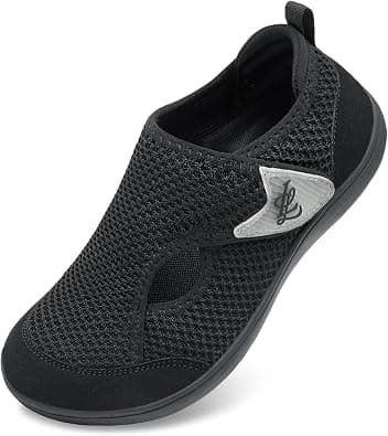 L-RUN Womens Wide Barefoot Shoes Breathable Walking Shoe Adjustable Zero Drop Sneakers for Wide Width Feet on Amazon.sa - Price Tracker
