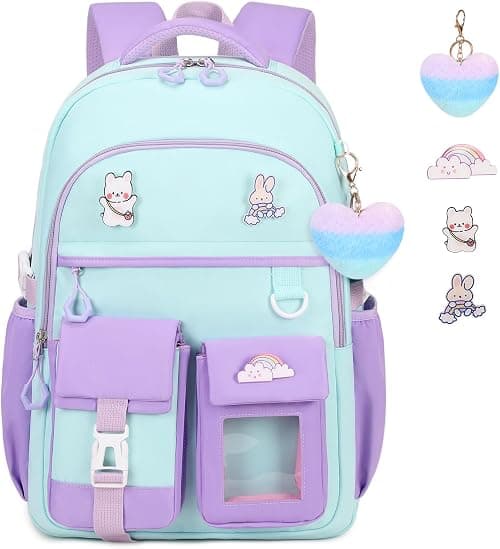 PIG PIG GIRL Girls Backpack, Kawaii School Backpack with Convertible Shoulder Tote Bag Book Bag for Primary Elementary School على Amazon.ae - متتبع الأسعار