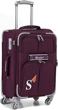 Senator Soft Side Luggage Checked Bag- 24 Inches Lightweight Suitcase Spinner Luggage for Travel | Expandable Medium Size Check in Luggage with Spinner Wheels 4 LL003 (Checked Luggage 24-Inch, Purple) on Amazon.ae - Price Tracker