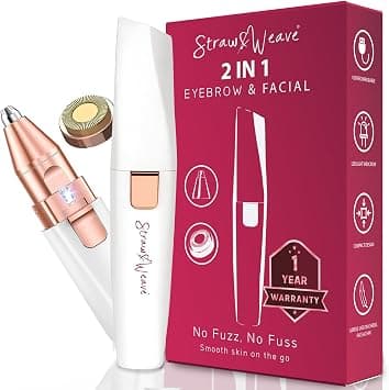 Facial Hair Removal Machine|Eyebrow Trimmer & Epilator|Trimmer For Women Private Part|2 In 1 Trimmer 400 mAh Battery 1 Year Warranty|Painless Hair Removal Machine|Nose Hairs Remover,White (2 in 1) على Amazon.ae - متتبع الأسعار