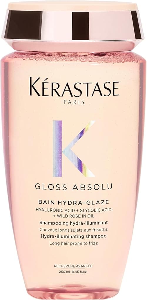 Kérastase Gloss Absolu High-Shine Anti-Frizz Shampoo, Cleanses & Reveals Ultimate Shine, for Glossy & Bouncy Hair with Glycolic Acid, Hyaluronic Acid & Wild Rose on Amazon.ae - Price Tracker
