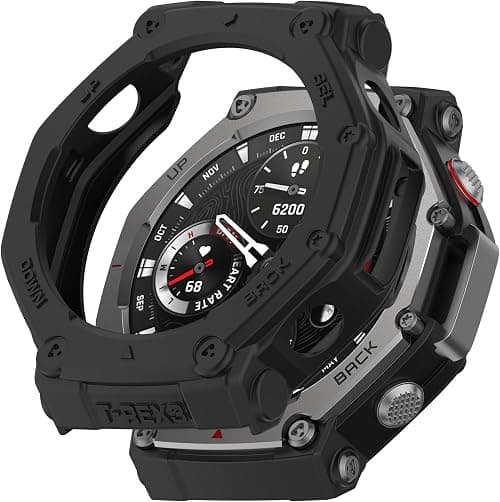 For Amazfit T-Rex 3 Case, Shockproof TPU Shell with Scratch-Resistant Surface, Durable Rugged Case for Amazfit T-Rex 3 Smartwatch, Black on Amazon.sa - Price Tracker