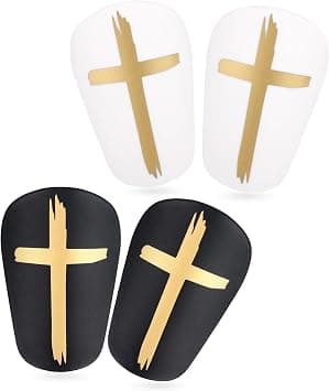 2 Pairs Mini Soccer Shin Guards, Cross Small Protective Shinpads Football Shin Pads Equipment Accessories for Teenagers Kids Children Adults Boys Girls (Black & White) on Amazon.ae - Price Tracker