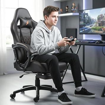 Drogo MultiPurpose Ergonomic Gaming Chair with 7 Way adjustable Seat, PU Leather, Head & USB Massager Lumbar Pillow | Home & Office Desk Chair with Full Reclining Back & Footrest (Grey) على Amazon.ae - متتبع الأسعار