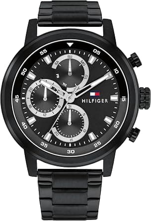 Tommy Hilfiger Analogue Multifunction Quartz Watch for Men with Black Stainless Steel Bracelet - 1792217 on Amazon - Best Deal Finder