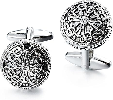 HAWSON Cufflinks and Studs for Men-Fashion Men Vintage Enamel Carbon Fiber Tuxedo Shirt Cufflinks and Studs Set for Regular Wedding Business Accessories on Amazon.ae - Price Tracker