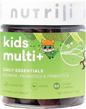 Nutrili Kids Multivitamin+ Probiotics Sugar Free Gummies (1 Month) | 17 Essential Vitamins & Minerals & Prebiotics | Immunity, Energy, Digestion & Development on Amazon.ae - Price Tracker