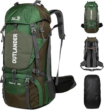 Eacam 60L Hiking Backpack - Waterproof Camping Backpack Travel Backpack for Men&Women, Backpack with Shoe Compartment Rain Cover for Outdoor Mountaineering Traveling on Amazon.ae - Price Tracker