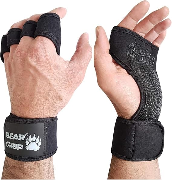 BEAR GRIP Open Training Gloves for Men & Women – Gym Gloves with Adjustable Wrist Wraps, Silicone Grip, Breathable Open-Hand Design for CrossFit, Weightlifting, Bodybuilding, Calisthenics on Amazon.ae - Price Tracker