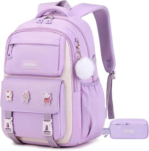 Girls Backpack, Kids Backpack for Girls with Anti-theft Back Pocket, Lightweight School Backpack Watrer Resistant Bookbag for Elementary Primary School,Pencil Case on Amazon.ae - Price Tracker