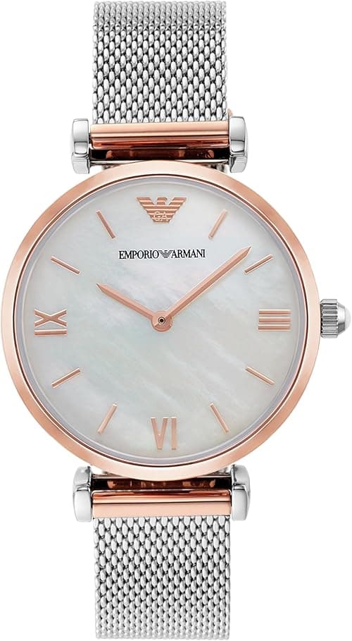 Emporio Armani to Womens Quartz Watch, Analog Display And Stainless Steel Strap Ar2067 on Amazon.ae - Price Tracker