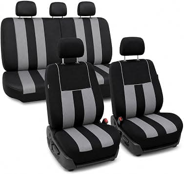 FH Group Car Seat Covers Full Set Gray Cloth - Universal Fit, Automotive Seat Covers, Low Back Front Seat Covers,Airbag Compatible,Split Bench Rear Seat,Car Seat Cover for SUV,Sedan, Van Gray على Amazon.ae - متتبع الأسعار