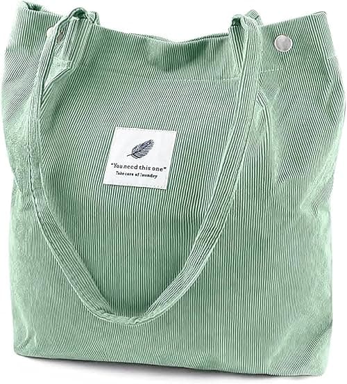HANNEA® Tote Bag Corduroy Solid Color Hand Bag for Women Shoulder Bag for Shopping على Amazon.ae - متتبع الأسعار
