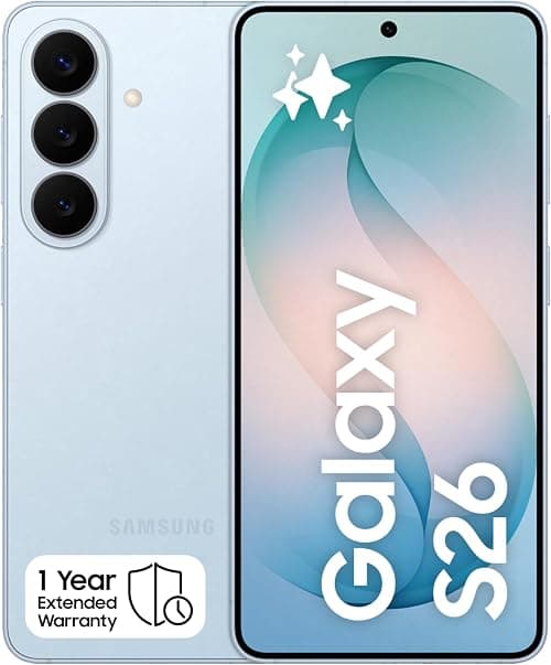 Samsung Galaxy S26 Sky Blue, 256GB Storage, AI Phone, 12GB RAM, Customized AP, Photo Assist, 50MP Camera, 4300mAh Battery, 1 Year Manufacturer Extended Warranty (KSA Version) on Amazon.sa - Price Tracker