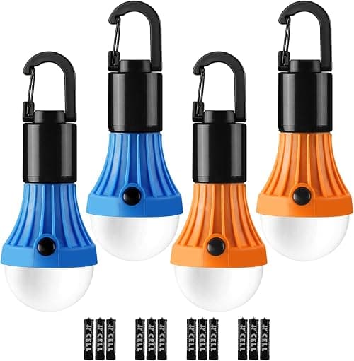 Lepro LED Camping Lantern, Camping Essentials, AAA Batteries Included, 4 Packs, Daylight White Cool White Soft Modes, Hanging Tent Light Bulbs with Clip Hook for Camping, Outdoor and Indoor on Amazon.ae - Price Tracker