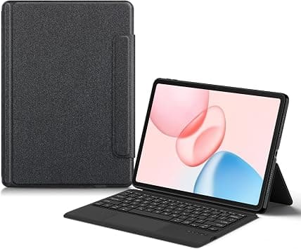 Gruattreay Keyboard Compatible with Honor Pad 10 12.1-inch 2025 Touch Shaft Bluetooth Keyboard Leather Case For Honor Pad 10 Tablet on Amazon.ae - Price Tracker