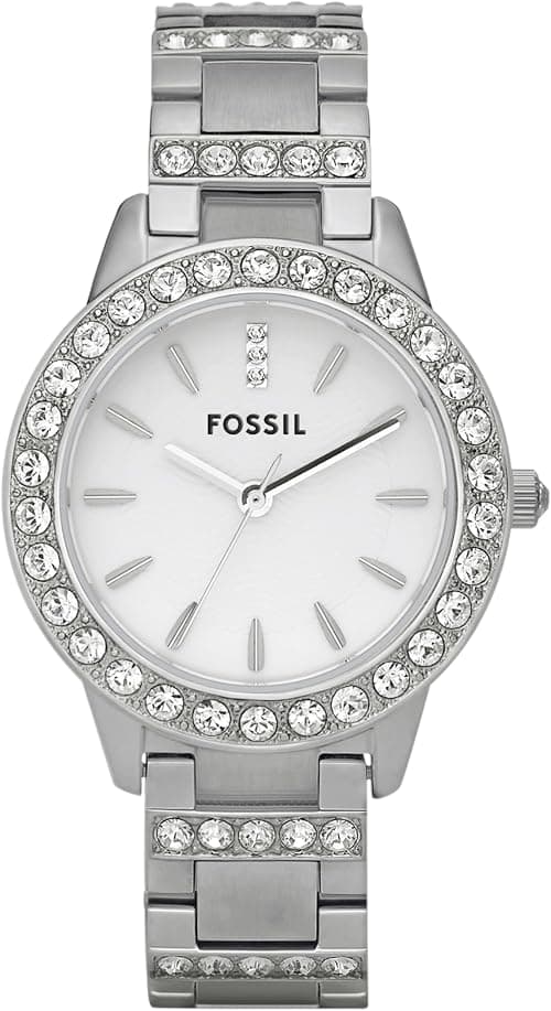 Fossil Jesse Women's Watch with Crystal Accents and Self-Adjustable Stainless Steel Bracelet Band on Amazon - Best Deal Finder
