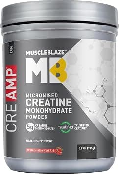 MuscleBlaze Micronised Creatine Monohydrate CreAMP (Watermelon Kool Aid, 0.826lbs / 375g) on Amazon.ae - Price Tracker