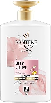 Pantene Conditioner With Biotin and Rose Water, Volumising Hair Conditioner, For Fine Hair, Lift 'n' Volume, Silicone Free, VALUE PACK, 1L on Amazon.ae - Price Tracker