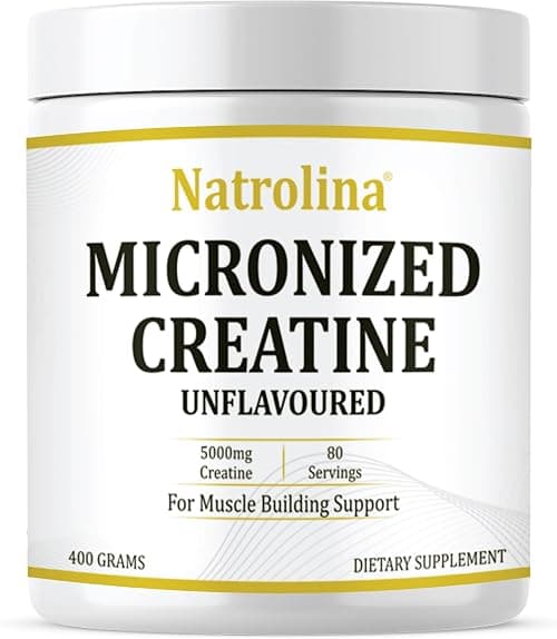 Natrolina 100% Micronized Creatine Monohydrate Powder (Unflavoured)-400g/80 Servings| Premium Muscle Building Support, Boost Energy & Performance on Amazon - Best Deal Finder