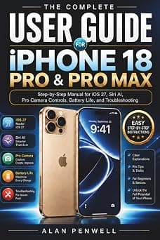 The Complete User Guide for iPhone 18 Pro and iPhone 18 Pro Max: Step-by-Step Manual for iOS 27, Siri AI, Pro Camera Controls, Battery Life, and Troubleshooting on Amazon - Best Deal Finder